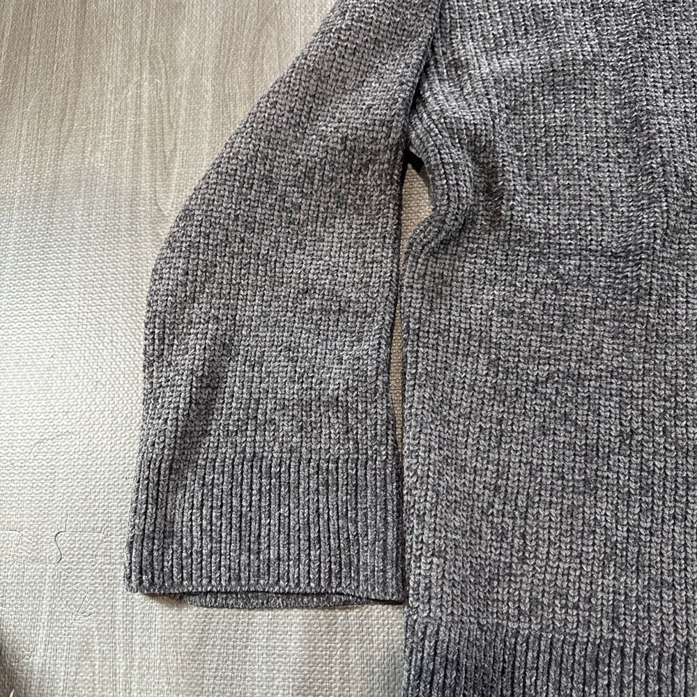 Matty M 2 Women's Chenille Crew Neck Sweater Wide Sleeves, XXL, Gray - Picture 6 of 8